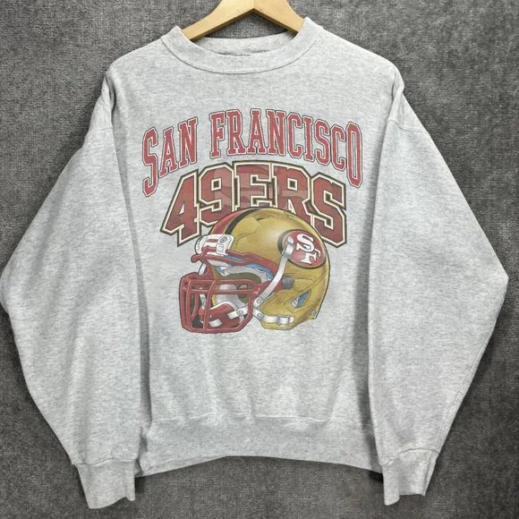 NFL SAN FRANCISCO 49ERS RETRO CLASSIC MEN'S PO HOODIE (BLACK/RED/BLACK)